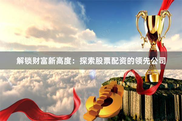解锁财富新高度：探索股票配资的领先公司