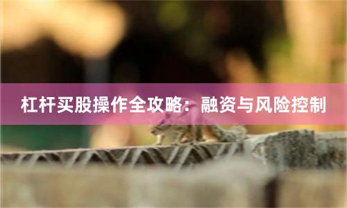 杠杆买股操作全攻略：融资与风险控制